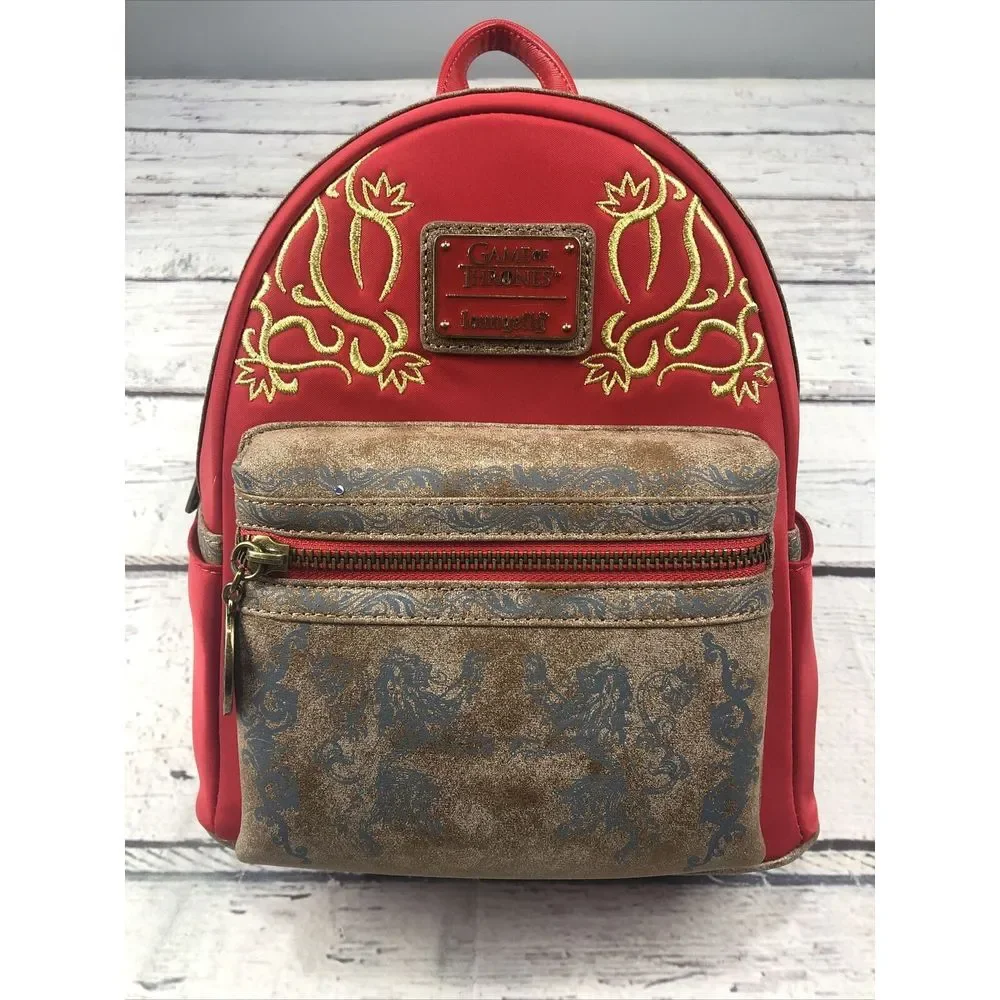 New Exclusive Game of Thrones Cersei Loungefly Mini Backpack‎ Red NWT